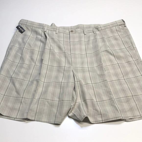 HAGGAR Mens 54 W Tan / Gray Dress Shorts - Picture 1 of 4
